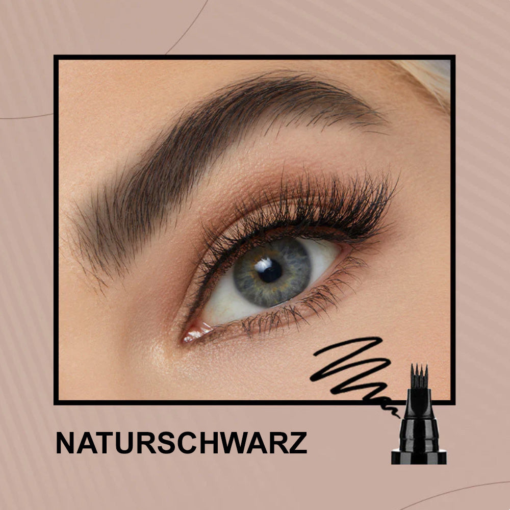 🫧4-Zinken Microblading-Stift für Brauen & Bärte – Wasserfest, wischfest & natürlicher Look