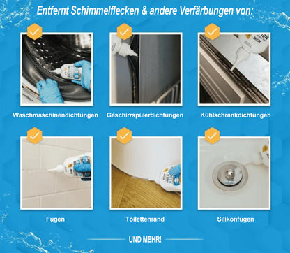 ✨ Magic Schimmel-Entferner Gel – Beseitigt Schwarzschimmel & Stockflecken auf Silikonfugen, Fliesen & Duschen (Ohne Schrubben)