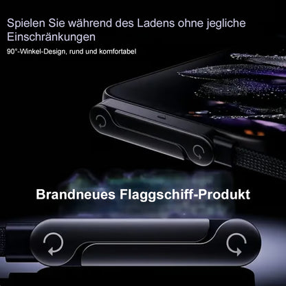 ⚡🔋MFi-zertifiziertes 2-in-1-Schnellladekabel mit integriertem Handy-Ständer – Ultraschnelle 240 W Leistung, offiziell von Apple autorisiert✅