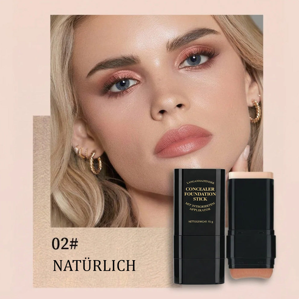 🫧 2-in-1 Foundation & Concealer Stick mit integriertem Pinsel