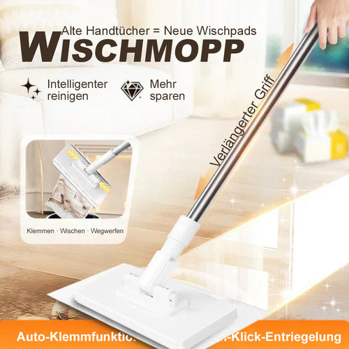 ✨ 360° Mehrzweck-Magie-Mopp – Nass- & Trockenreiniger für Böden, Wände & Fenster (Jedes Tuch verwendbar)