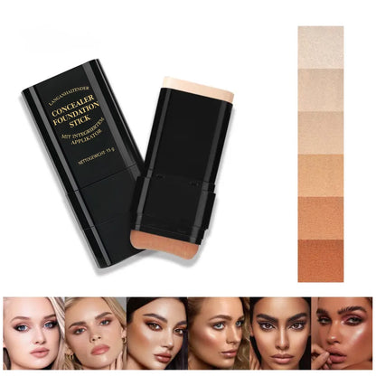 🫧 2-in-1 Foundation & Concealer Stick mit integriertem Pinsel
