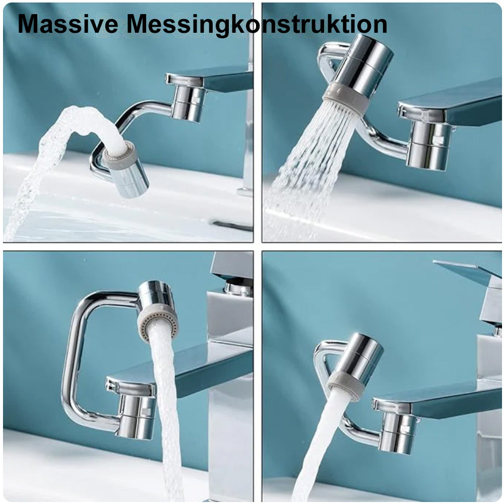 ✨ 1440° Drehbarer Wasserhahn-Aufsatz – Universal Schwenkarm für Bad & Küche (2 Strahlarten)