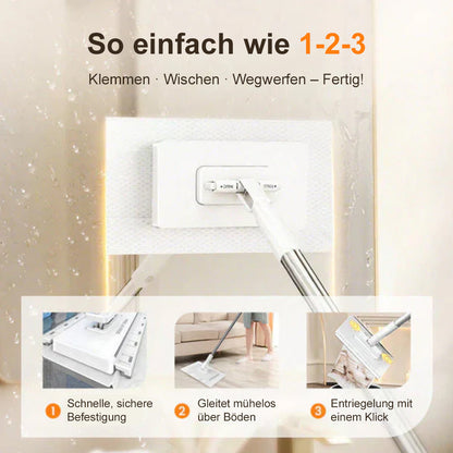 ✨ 360° Mehrzweck-Magie-Mopp – Nass- & Trockenreiniger für Böden, Wände & Fenster (Jedes Tuch verwendbar)