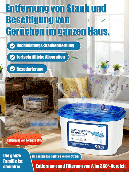 🍃 Magische Staub-Stop-Box – Fängt Staub automatisch & reinigt die Luft