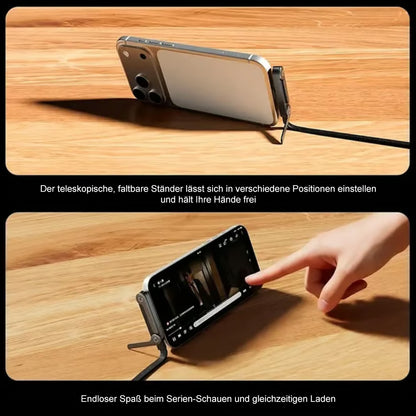 ⚡🔋MFi-zertifiziertes 2-in-1-Schnellladekabel mit integriertem Handy-Ständer – Ultraschnelle 240 W Leistung, offiziell von Apple autorisiert✅