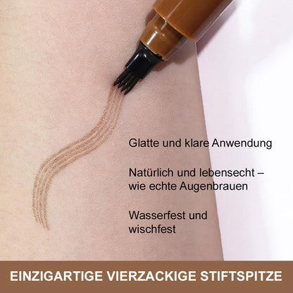 🫧4-Zinken Microblading-Stift für Brauen & Bärte – Wasserfest, wischfest & natürlicher Look