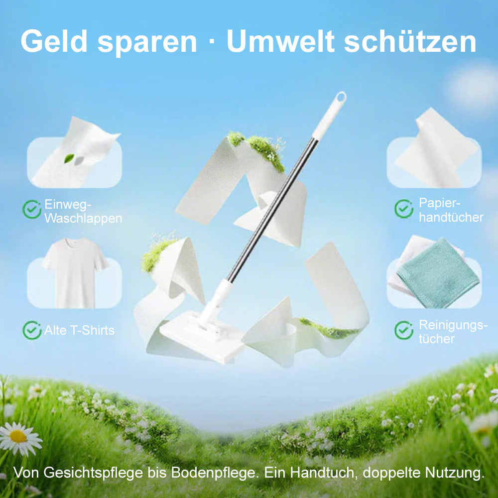 ✨ 360° Mehrzweck-Magie-Mopp – Nass- & Trockenreiniger für Böden, Wände & Fenster (Jedes Tuch verwendbar)