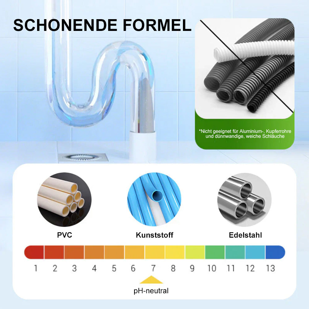 💥 Leistungsstarkes tägliches Rohrreinigungspulver – Schnellwirkend, sicher & schonend für Küche, Bad & Dusche 🏠