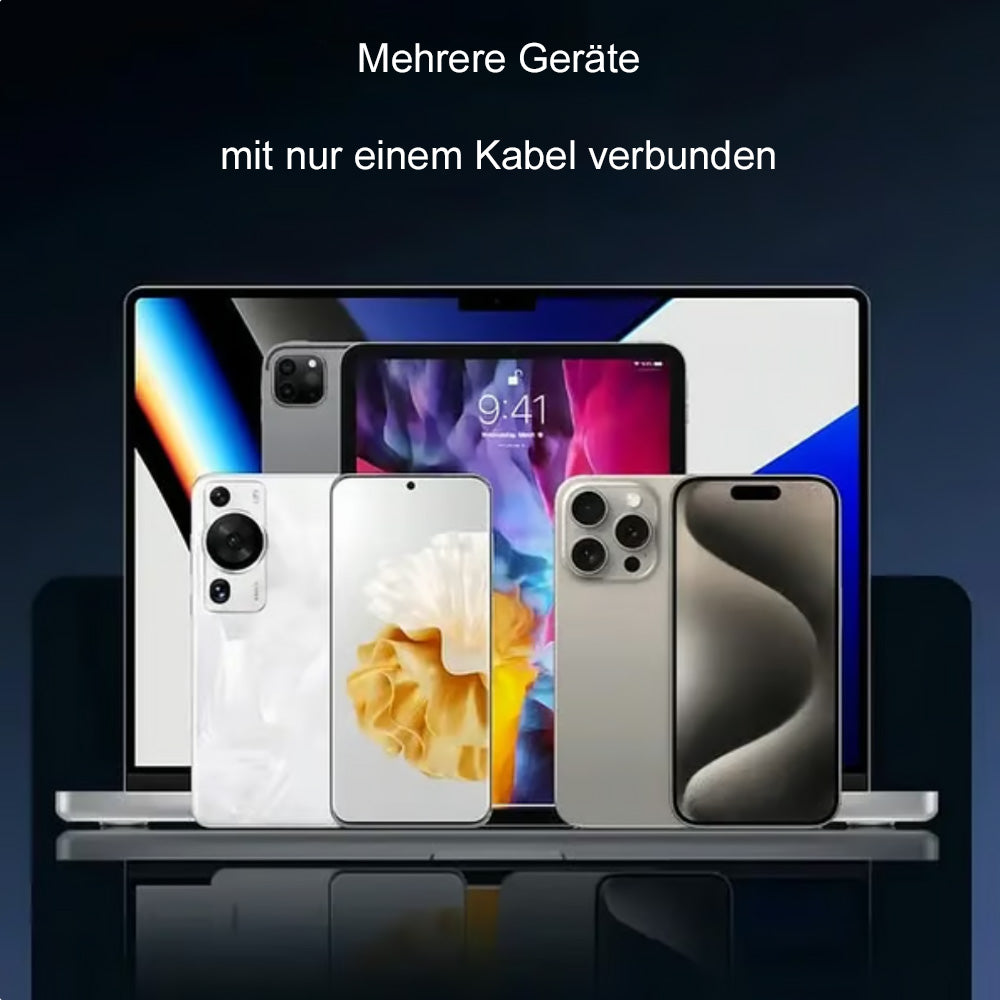 ⚡🔋MFi-zertifiziertes 2-in-1-Schnellladekabel mit integriertem Handy-Ständer – Ultraschnelle 240 W Leistung, offiziell von Apple autorisiert✅