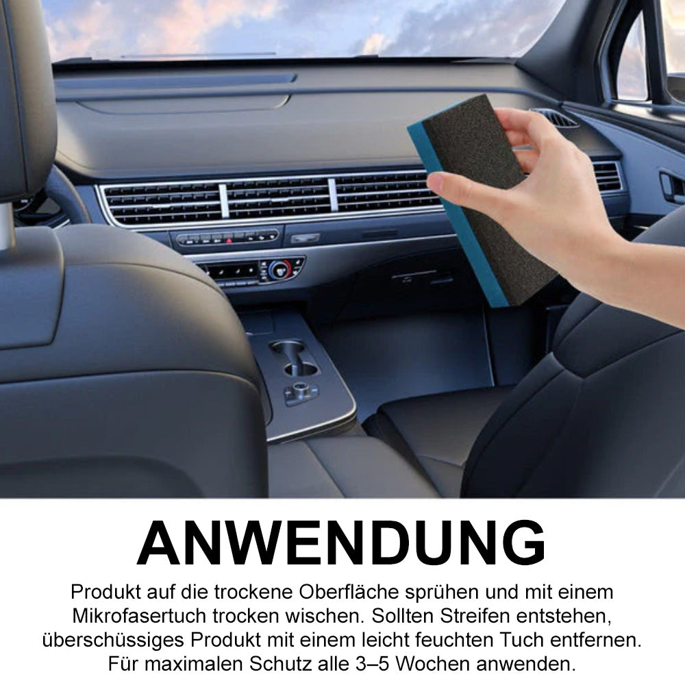🆙🚗 Auto-Innenraum-Tiefenpflege & Reiniger – Frischt Kunststoff & Leder auf (Inkl. Schwamm & Tuch)