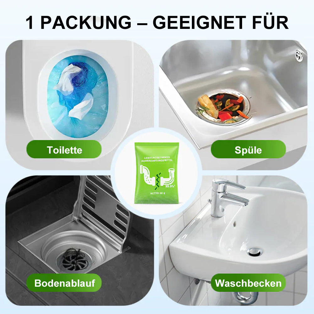 💥 Leistungsstarkes tägliches Rohrreinigungspulver – Schnellwirkend, sicher & schonend für Küche, Bad & Dusche 🏠