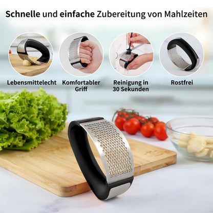 ✨ Profi Edelstahl Knoblauchpresse – Manuelle Wippe für Knoblauch & Ingwer (Spülmaschinenfest)